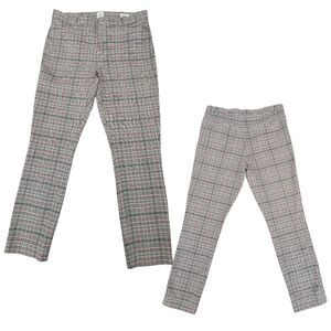GAP Signature Skinny Ankle Pants Womens 10 Gray Plaid Stretch